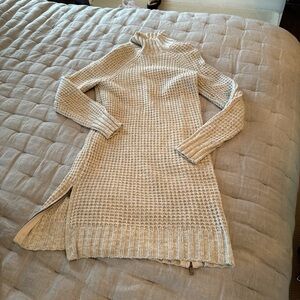 American Eagle Outfitters Beige Turtleneck Sweater Dress